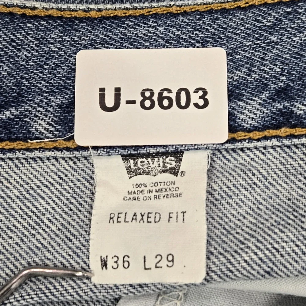 VINTAGE Levi's 540 Men Jeans 36X29 Blue Denim Tapered Athletic Fit  28